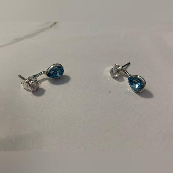 Platinum Plated Floater/Jacket Earrings - Picture 5 of 5